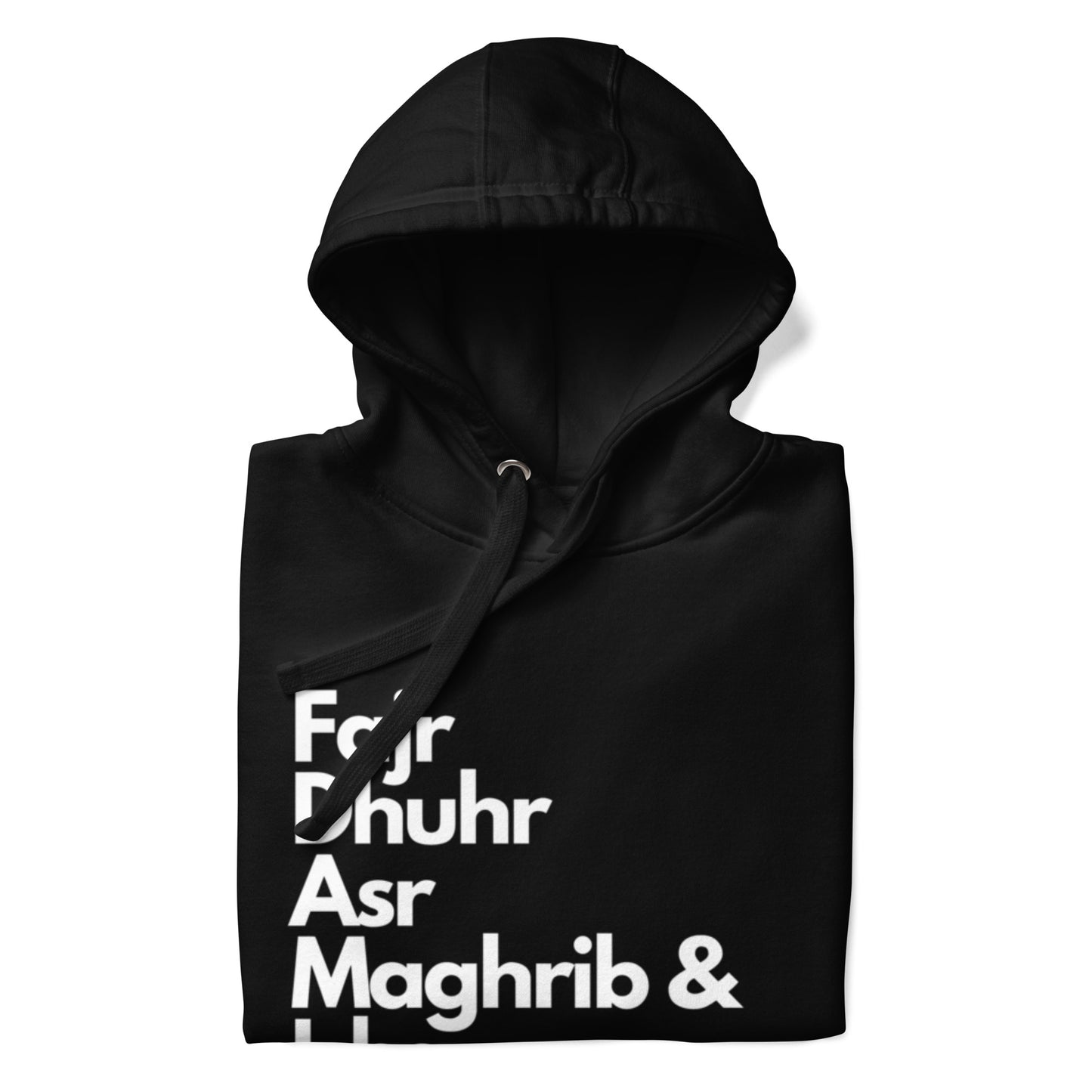 '5Prayers' Premium Hoodie with Arabic Script (Multiple Colors Available - Unisex)