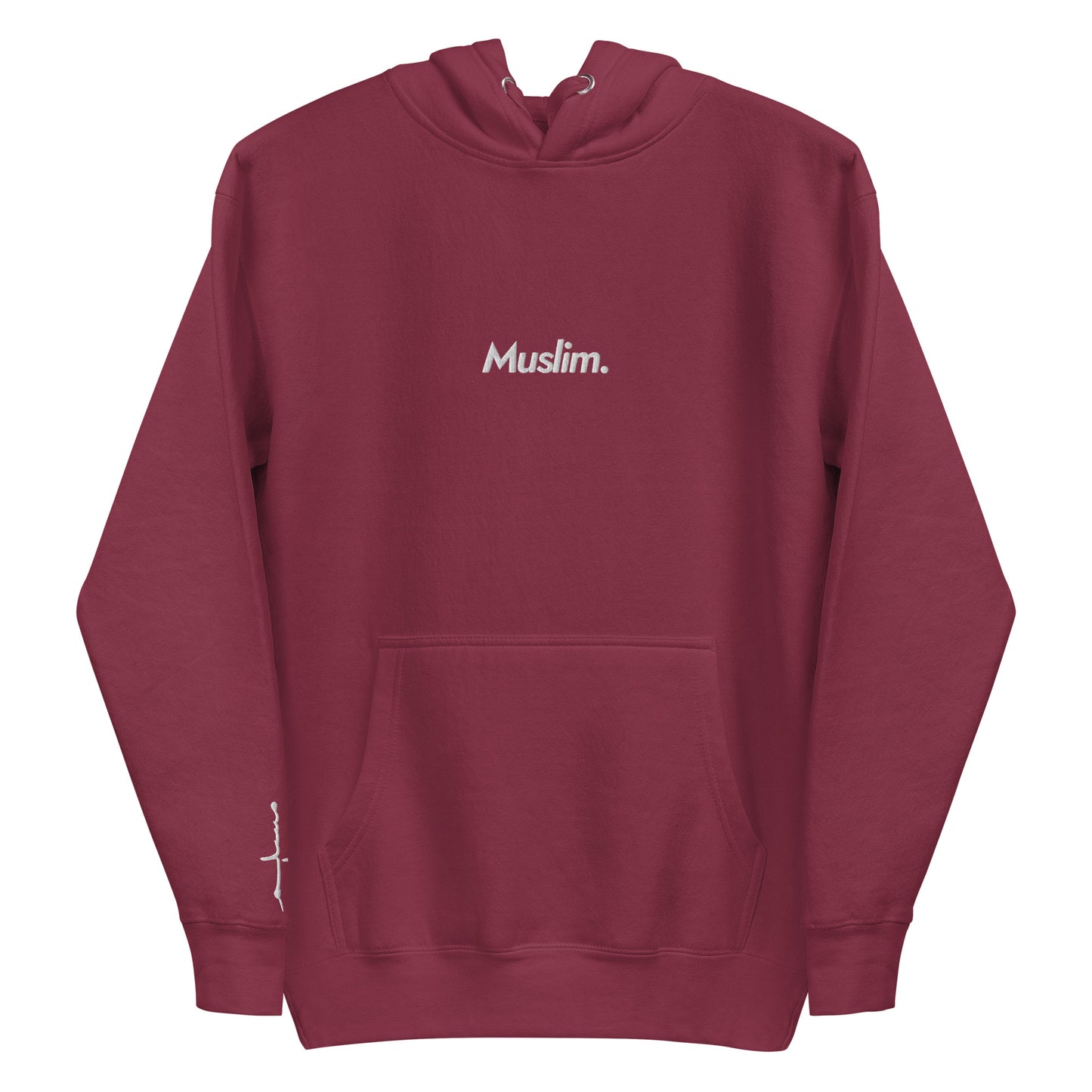 'Muslim Period' Embroidered Premium Hoodie with Arabic Script