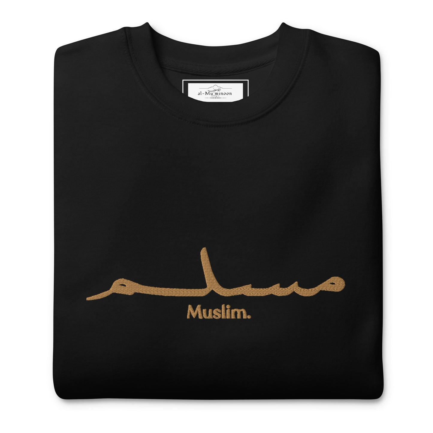 'Muslim Period' in Gold Embroidered Premium Sweatshirt (Black/Navy/White/Gold)