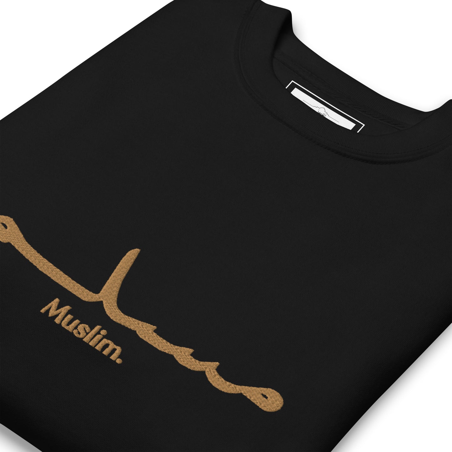 'Muslim Period' in Gold Embroidered Premium Sweatshirt (Black/Navy/White/Gold)