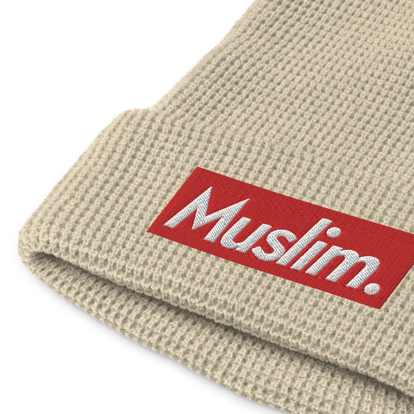 "Muslim Period" Embroidered Logo Waffle Beanie - (Unisex / Multiple Colors)