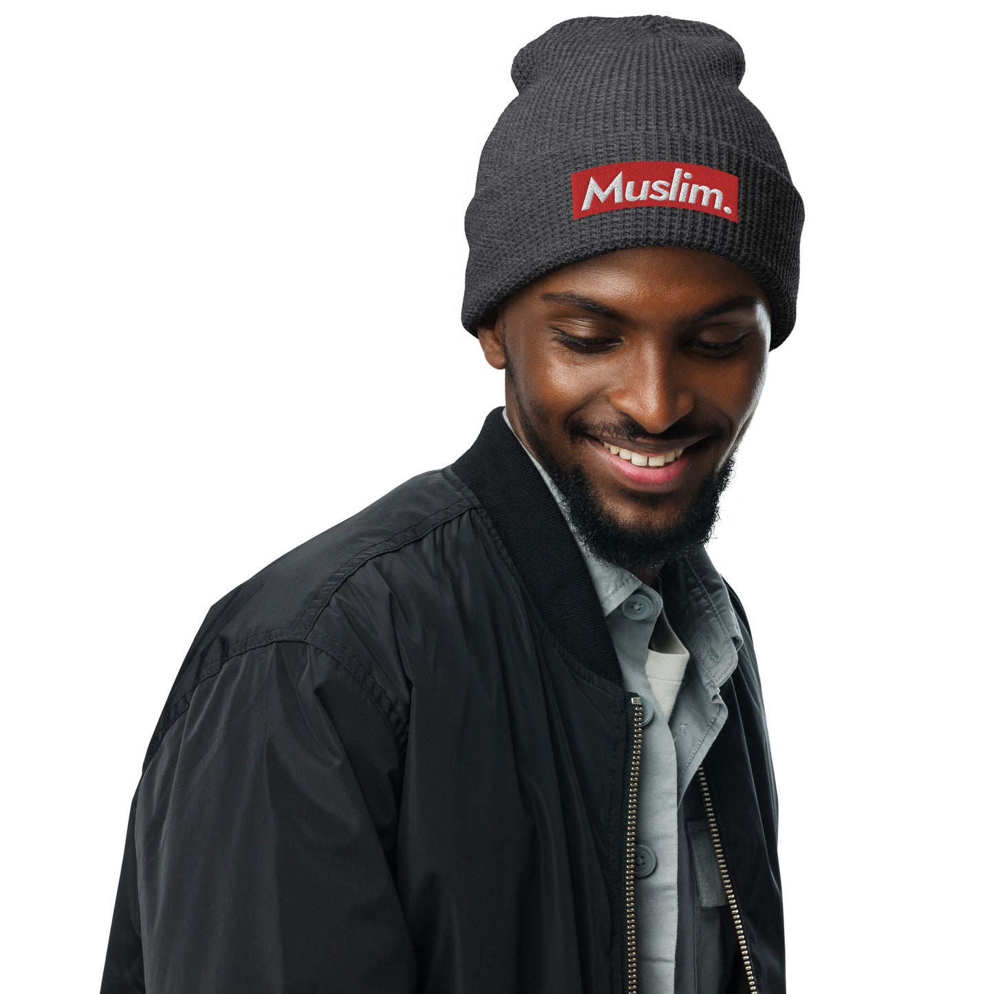 "Muslim Period" Embroidered Logo Waffle Beanie - (Unisex / Multiple Colors)